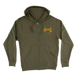Deadly Sands Mens Creature Zip Hoodie Army