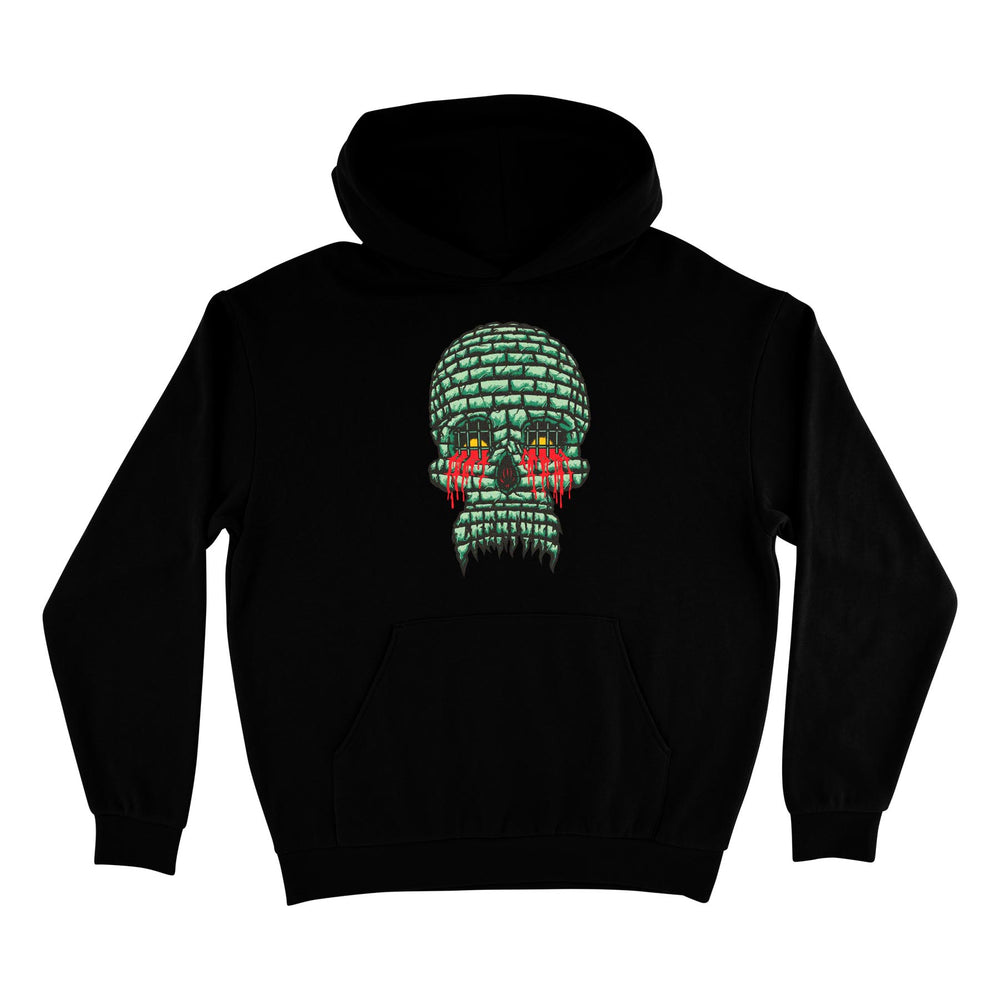 トップス 583 CREATURE NHS Black Skull Logo Hoodie Doom Skull Hoodie | Men's Skate Clothing | Creature