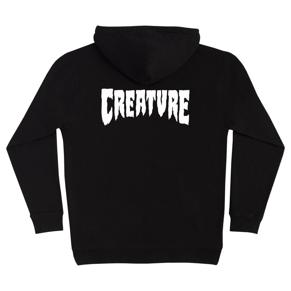 トップス 583 CREATURE NHS Black Skull Logo Hoodie Mono Hoodie | Men's Skate Clothing | Creature