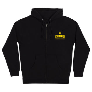 Security Service Mens Creature Zip Hoodie Black