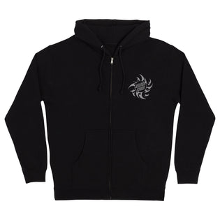 Scourge Hand Mens Santa Cruz Zip Hoodie Black