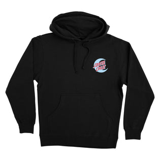 2 Tone Moon Dot Womens Santa Cruz Hoodie Black