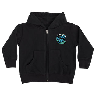 Wave Dot Santa Cruz Kids Zip Hoodie Black