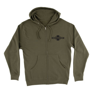 OGBC Legacy Mens Independent Zip Hoodie Grey Hthr