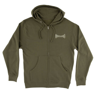 Rat Race Mens Independent Zip Hoodie Army