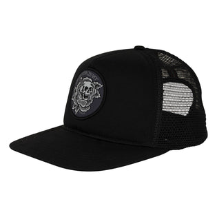 Dressen Skull Rose Independent Snapback Hat White/Black