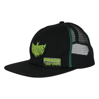 Gravette Hippie Skull Creature Snapback Hat Black