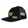 Gravette Hippie Skull Creature Snapback Hat Black