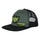 Gravette Hippie Skull Creature Snapback Hat Green/Black