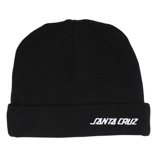 Solid Strip Santa Cruz Baby Beanie Black