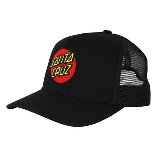 Classic Dot Mesh Trucker Kids Santa Cruz Hat Black