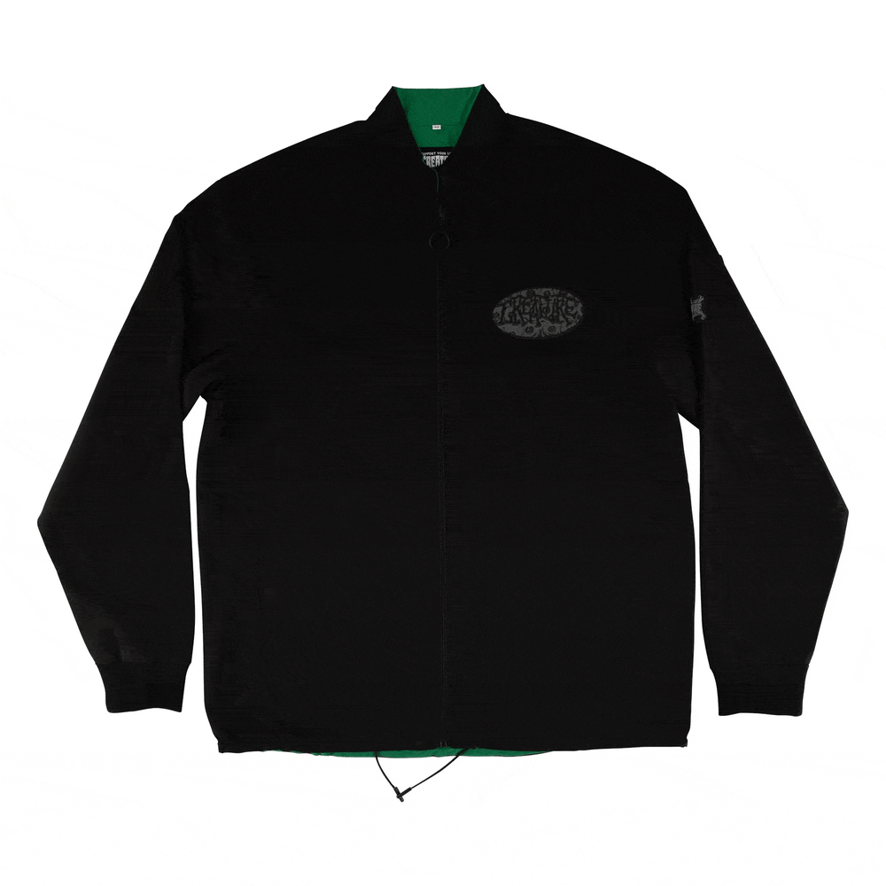 ATRCTR ダークグリーン ジャケット Crash & Burn Reversible | Mens Skate Jacket | Creature