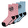 Opus Strip Youth Santa Cruz Socks X4 Pairs Lt Blue/Coral