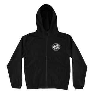 Opus Dot Santa Cruz Youth Hooded Windbreaker Jacket Black