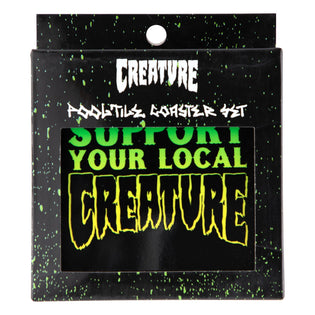 Pool Tile Creature Coaster Set Black