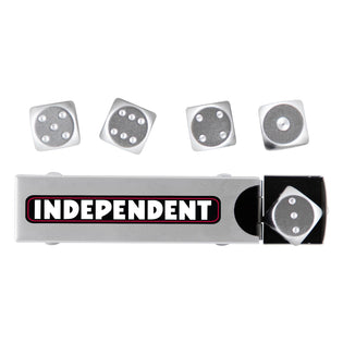 Bar Logo Independent Dice Set Silver
