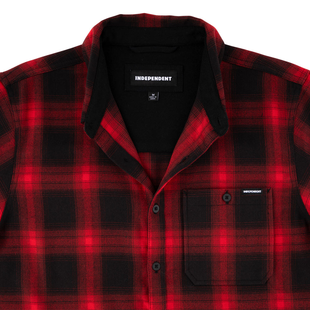 スケートボード Independent Belmont Flannel Shirt Belmont Short Sleeve | Men's Skate Flannel | Independent Skate Trucks