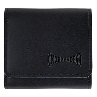 Span Independent Tri-Fold Leather Wallet Black