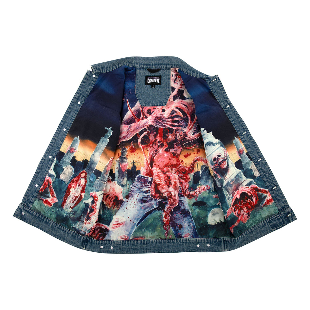 Cannibal Corpse Denim Vest | Creature Skateboards Collab
