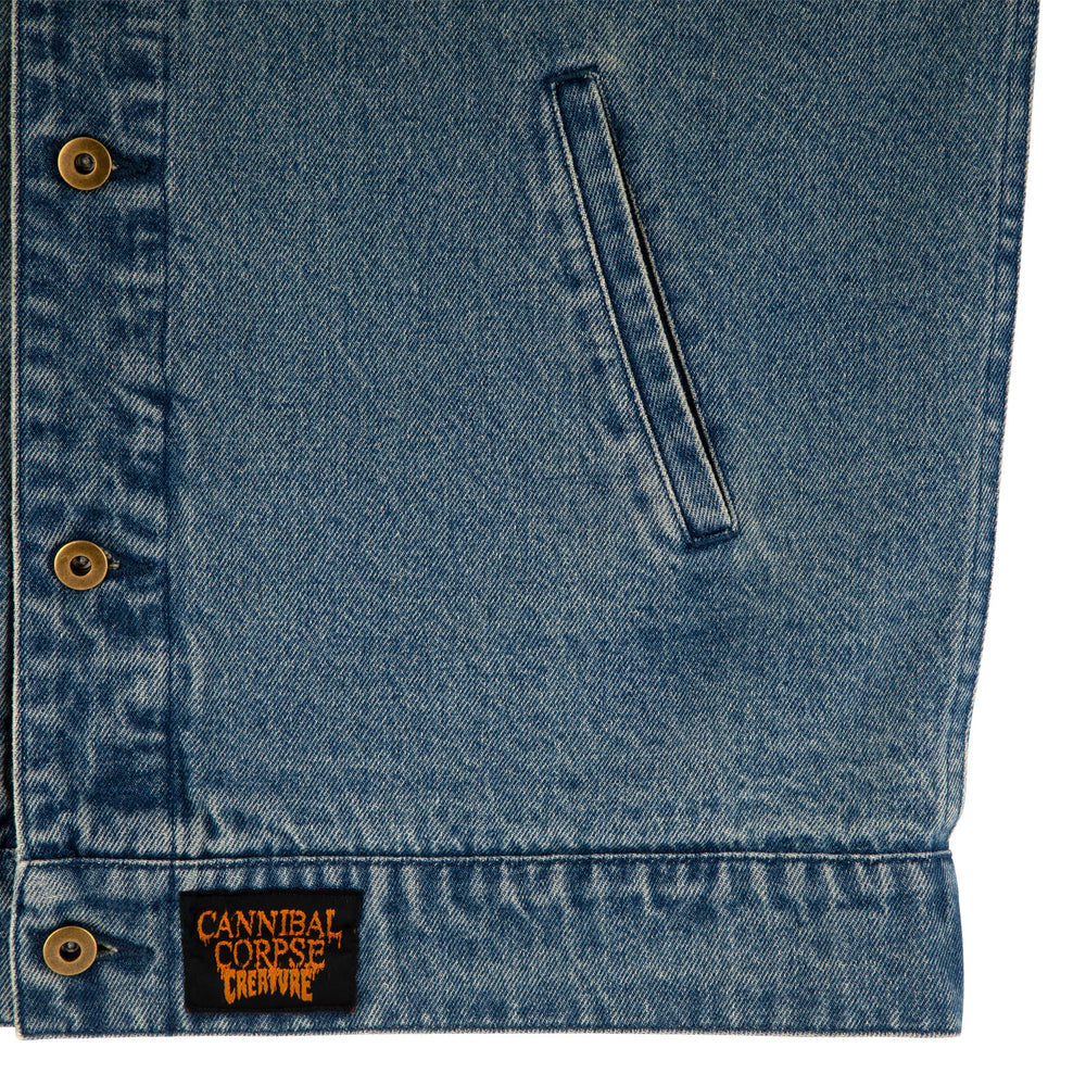 Cannibal Corpse Denim Vest | Creature Skateboards Collab
