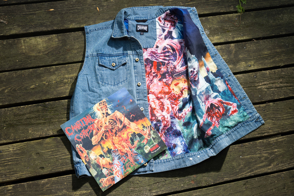 Cannibal Corpse Denim Vest | Creature Skateboards Collab