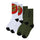 Big Cruz Mens Santa Cruz Socks X2 Pairs White/Army Multi