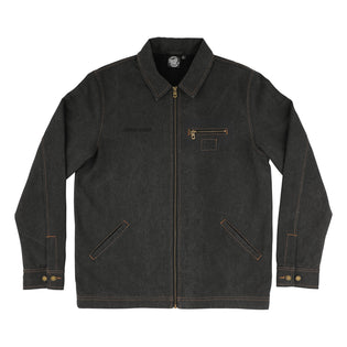 Strip Classics Mens Santa Cruz Canvas Work Jacket Washed Black