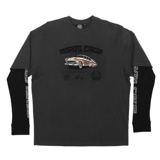 Model SC Mens Santa Cruz 2Fer T-Shirt Washed Black/Black