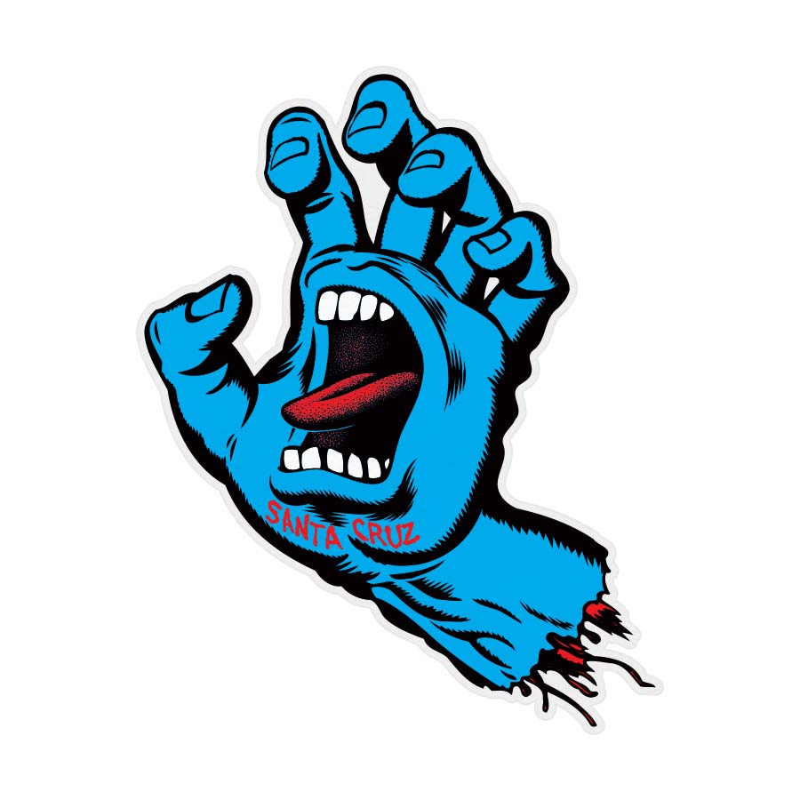 Screaming Hand 7.9in Santa Cruz Sticker