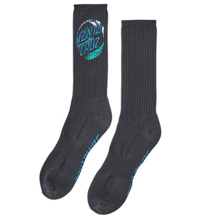 Wave Dot Mens Santa Cruz Socks Black