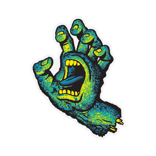 Street Creep Hand 6in Santa Cruz Stickers (25 Pack) Blue/Green/Yellow