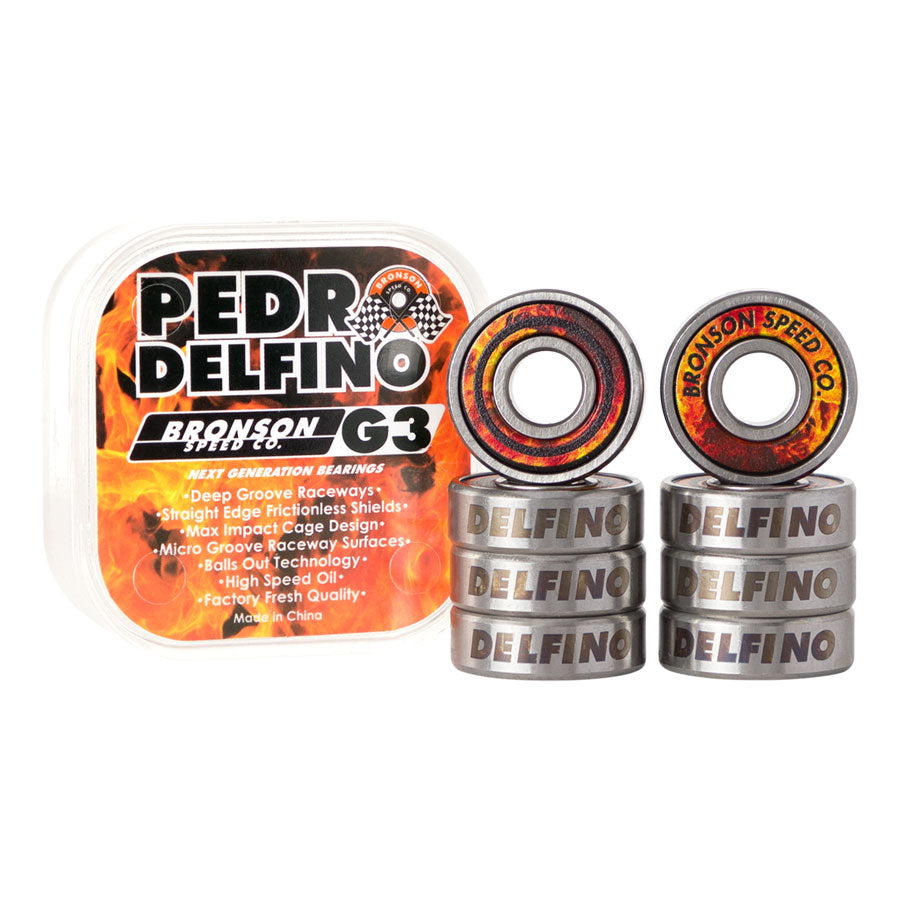 Pedro Delfino Pro G3 Skateboard Bearings | Bronson Speed Co.