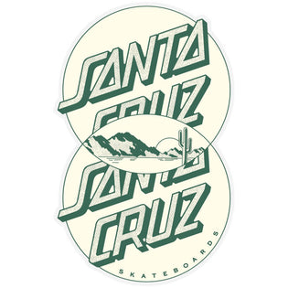 Venn Dot 3.5in Santa Cruz Stickers (25 Pack) Cream/Green