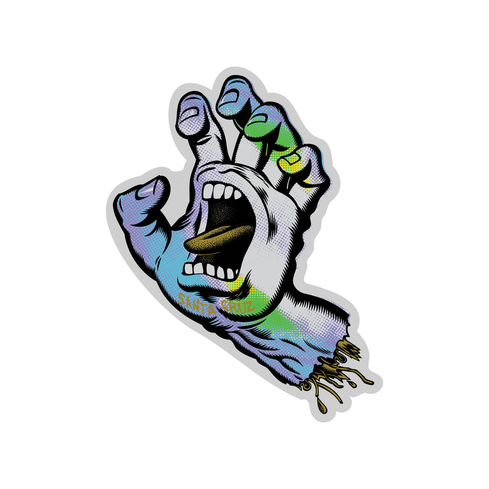 Holo Screaming Hand Sticker, Skate Decal