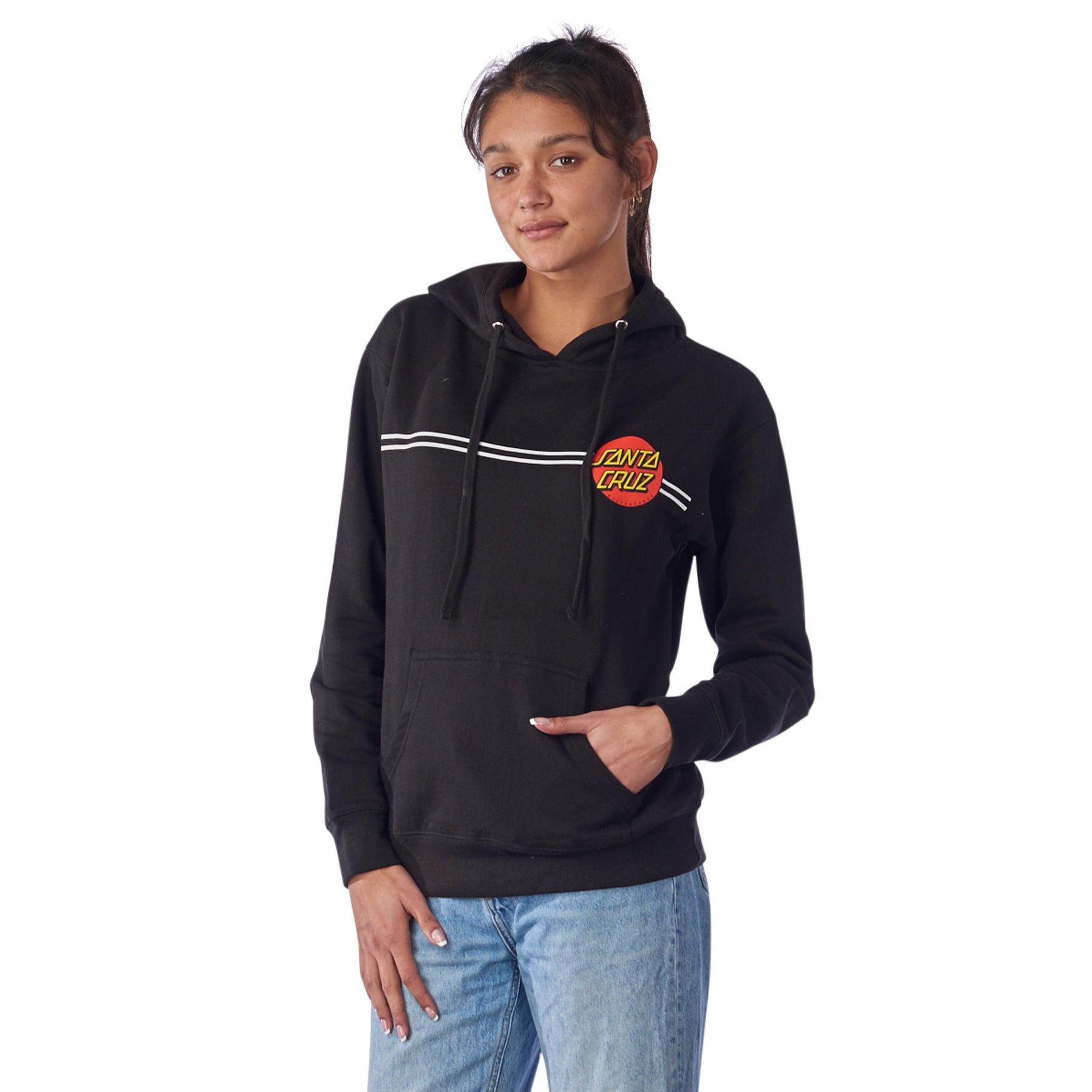 Santa Cruz Other Dot P/O Hooded Womens Sweatshirt Dusty Rose