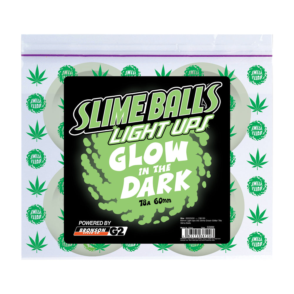 Slime Balls - Light Ups OG Slime Glow in The Dark 78A Wheels (60mm)