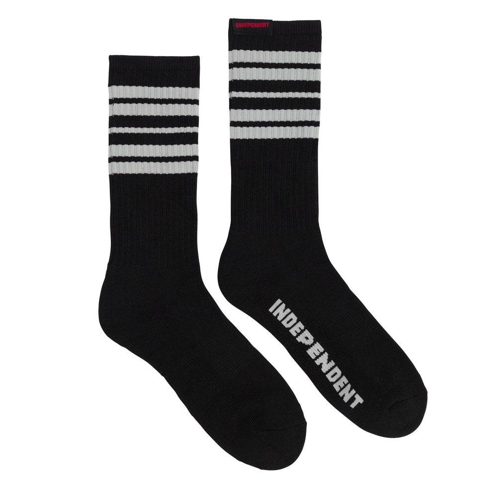 Men's Monochrome Stripe Crew Sock