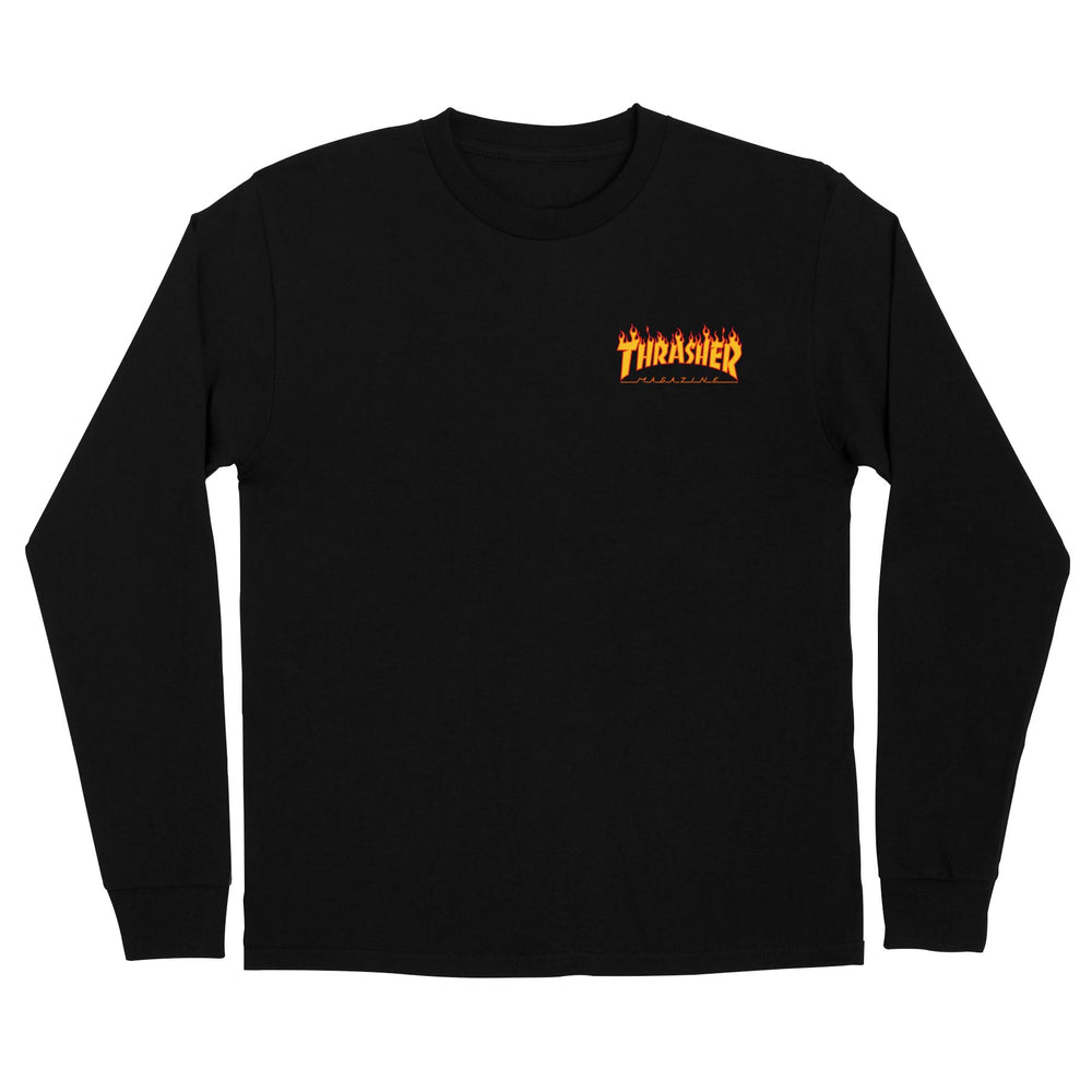 Santa Cruz Thrasher Flame Dot T-Shirt - Black - L