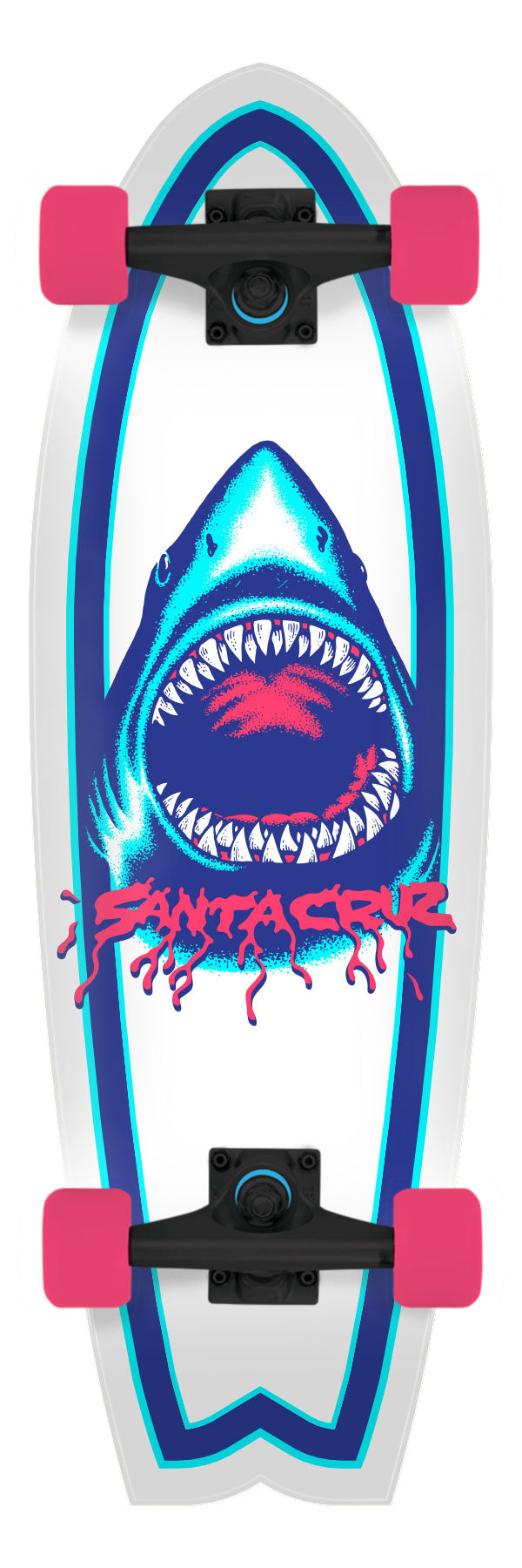 8.81in Speed Wheels Shark Cruiser Santa Cruz Skateboards