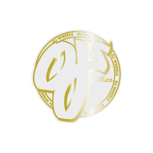 Gold Logo 3.5in OJ Stickers (25 Pack) Gold