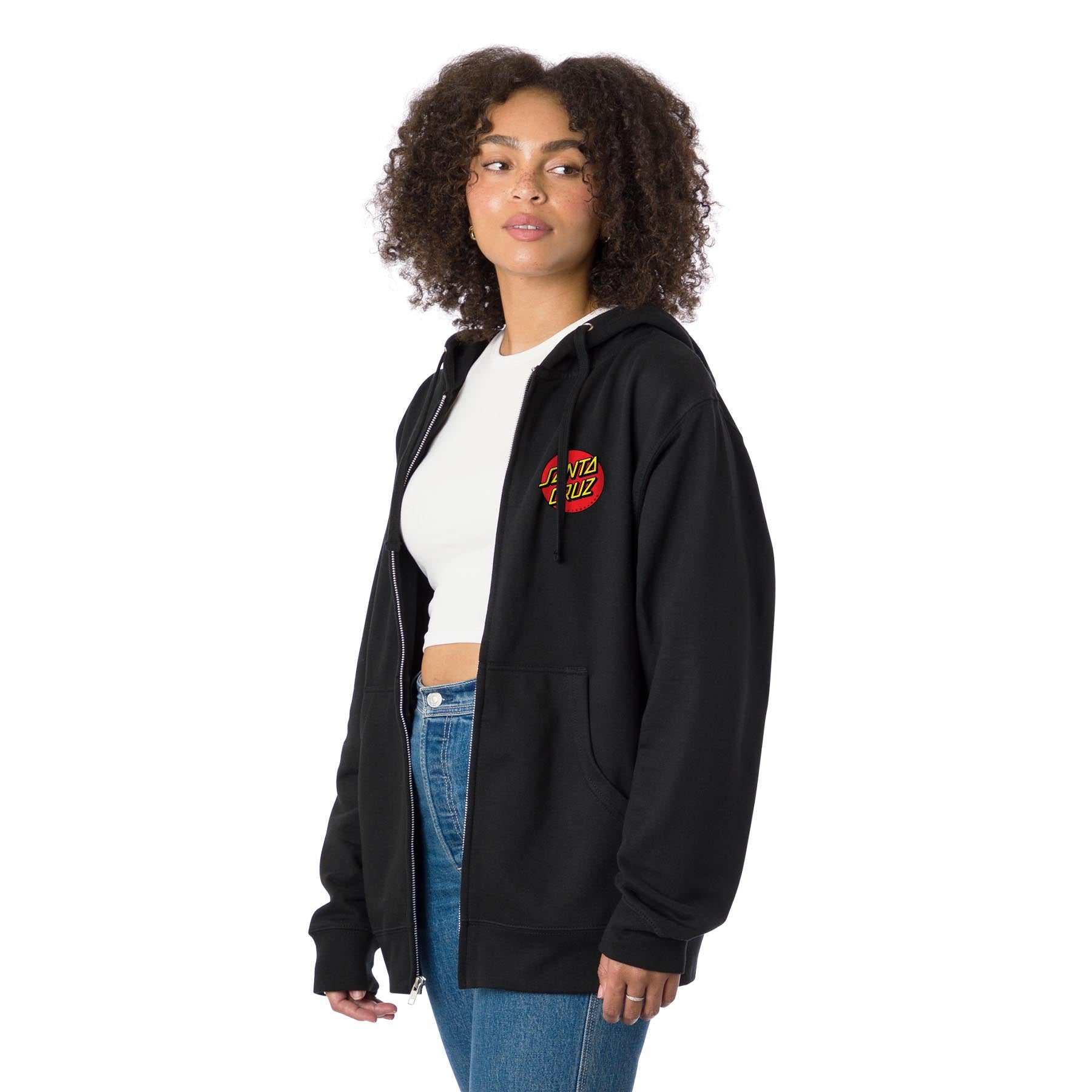 Santa cruz classic outlet dot zip hoodie