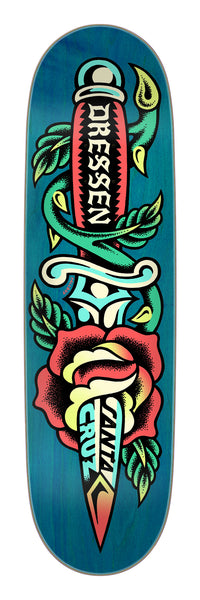 8.7in Eric Dressen Rose Dagger | Pro Model | Santa Cruz Skateboard Deck