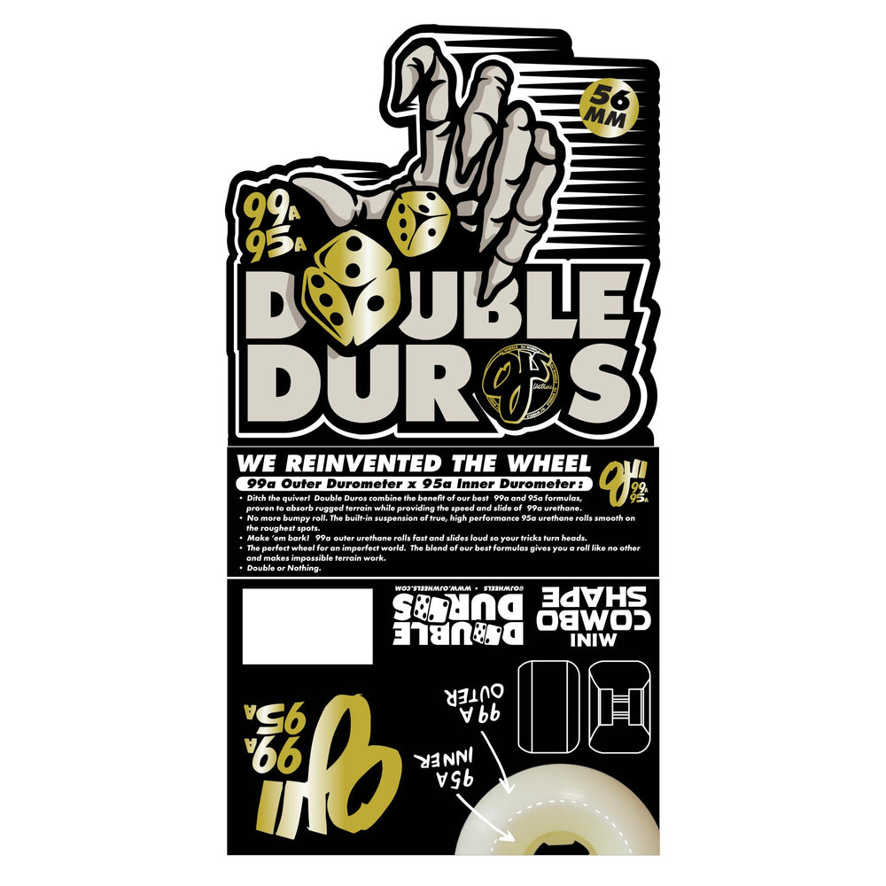 56mm Red 99a/95a Double Duro | OJ Skate Wheels