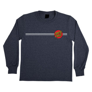 Classic Dot Santa Cruz Youth Longsleeve T-Shirt Black