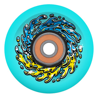 66mm Light Ups Slime Surfer OG Slime Yellow 78a Slime Balls Skateboard Wheels Trans Blue