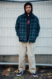 Hideout Check Pattern Mens Jacket | Brushed Wool | Santa Cruz