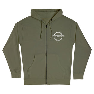 Bar-rier Mens Independent Zip Hoodie Army
