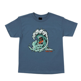Screaming Wave Front Youth Santa Cruz T-Shirt Black