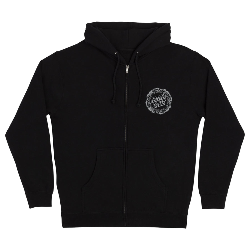 Flame Ringed Dot Mens Zip Hoodie | Santa Cruz | Skate Apparel