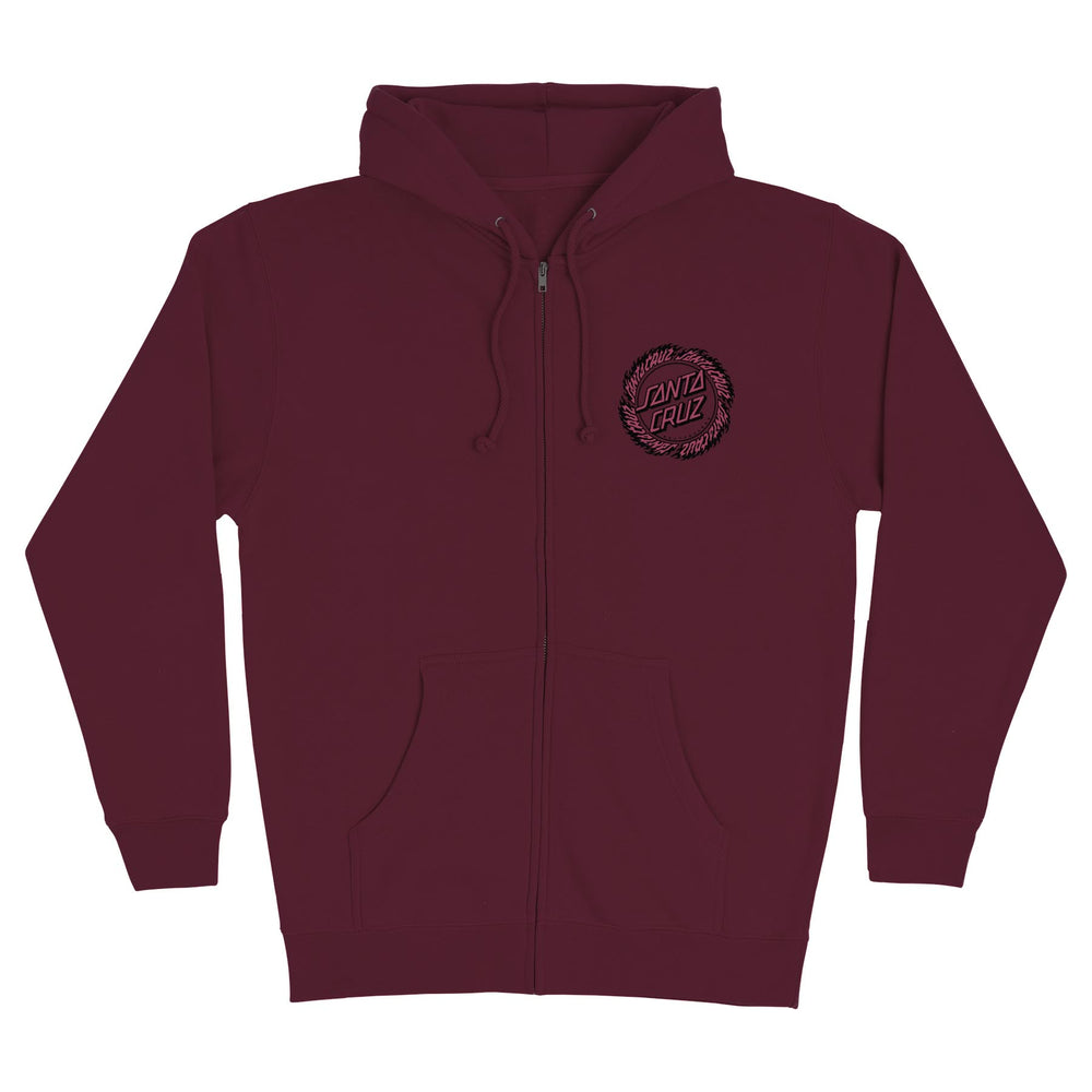★SANTA CRUZ Flame Ringed Dot Zip Hoodie 関税込★ Flame Ringed Dot Mens Zip Hoodie | Santa Cruz | Skate Apparel